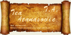 Tea Atanasović vizit kartica